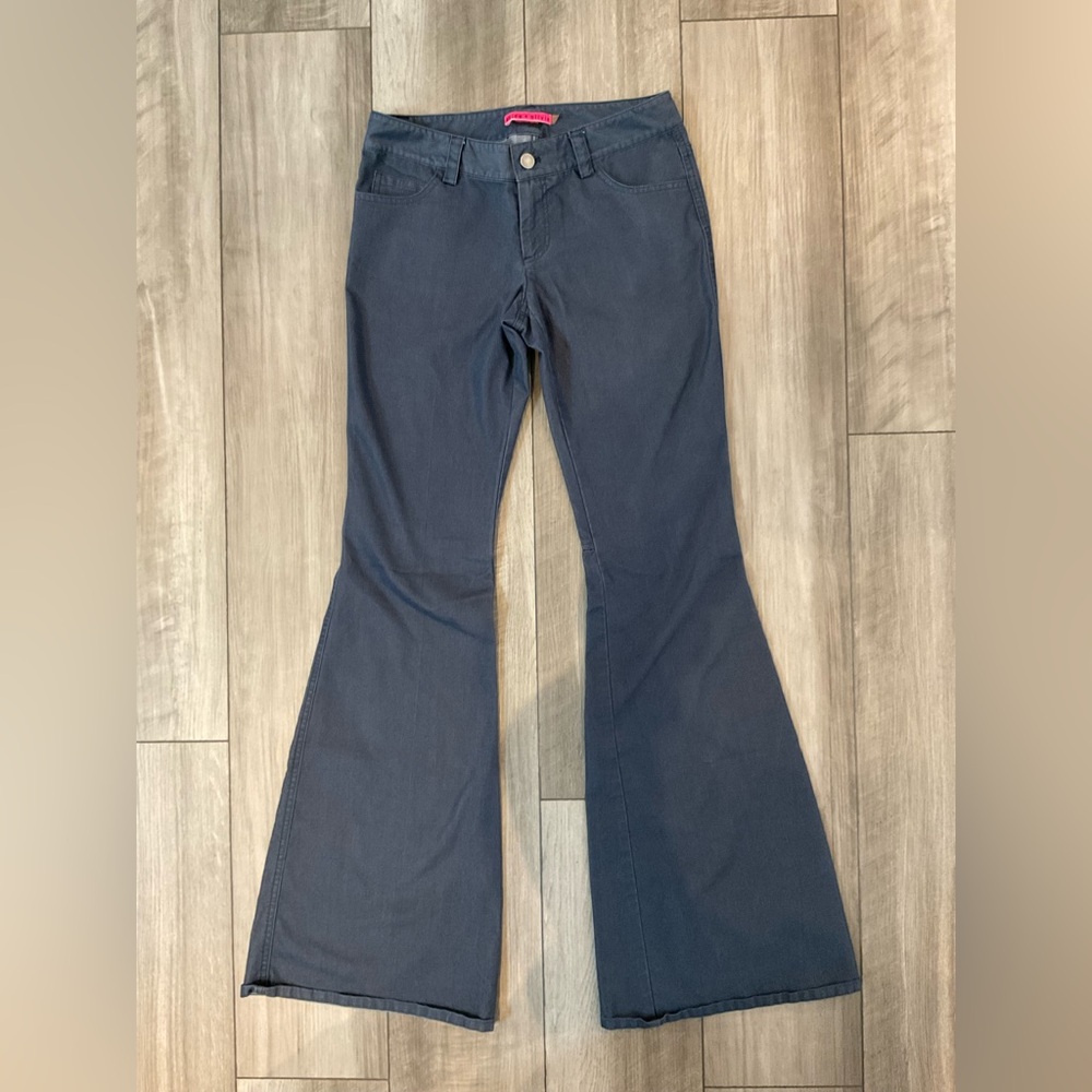 Alice + Olivia Dark Blue Denim Bell Bottom Pants